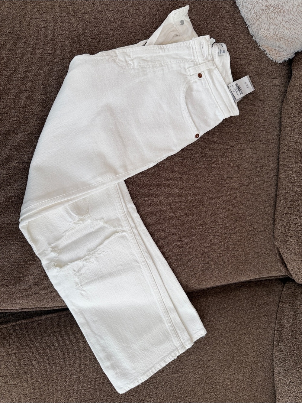 A&F ankle straight ultra high rise jeans